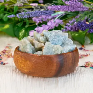Down To Earth Aquamarine Raw Stones - 0.5"-2" Rough Crystal for Stress Relief & Peaceful Communication - Ideal for Aries Gemini Pisces