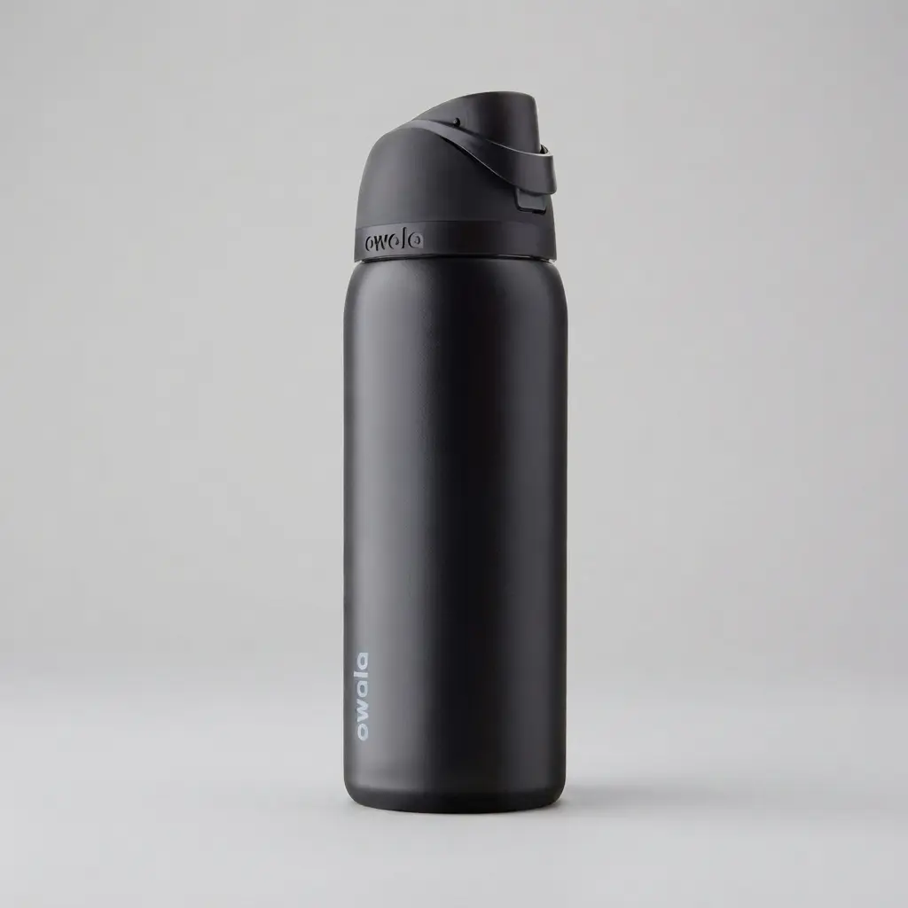 Owala 32oz Very, Very Dark FreeSip Water Bottle, Insulated Stainless Steel Sports Bottle, Leakproof Reusable Travel Flask, Double Wall Vacuum Tumbler, Gym Hiking Hydration Bottle, Gift for Her