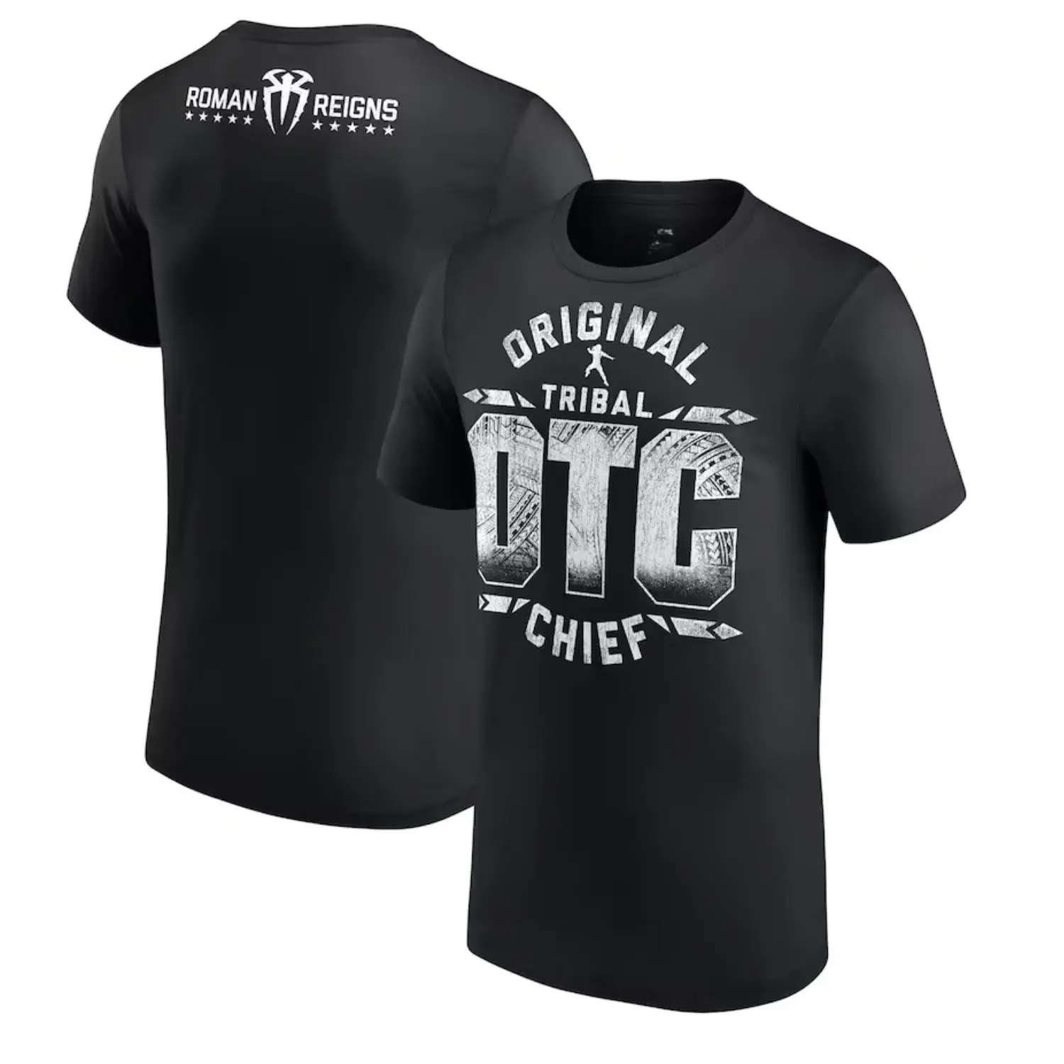 Men's Black Roman Reigns OTC 10-Star T-Shirt, Trendy Regular Workout T-Shirts Casual, Vintage, Unisex Graphic Tops for men Menswear Tshirt