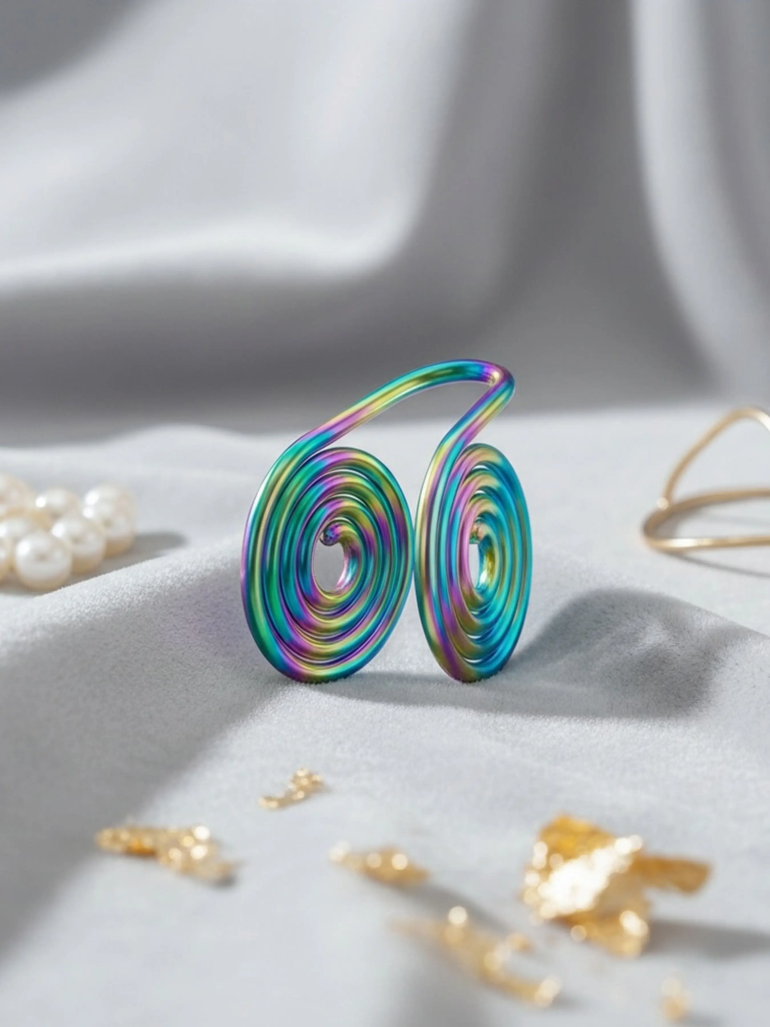 Pair of 12mm Keloid Compression Earrings, Keloid Earring Pressure Clip, Keloid Compression Earrings, Ear Muffs, Stainless Steel Spiral Non-Pierce Earrings, Helix Earring, High Quality Earrings, Earrings Jewelry, Hypoallergenic Earrings