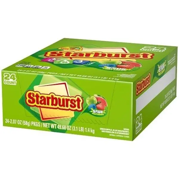 Starburst Sour Chewy Fruit Candy 2.07 oz 24 ct