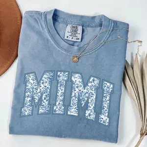 Comfort Colors Mimi T-Shirt, Toile Floral Mimi TShirt, Mimi Tee, Cute Mimi T-Shirt, Gift for Mimi, Grandma Gift, Grandmother TShirt, Grandma Mimi