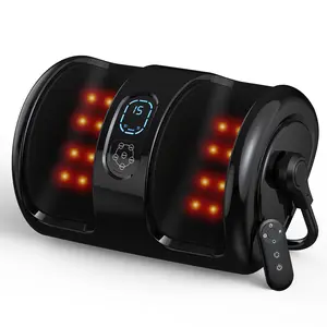 Shiatsu Foot and Calf Massager with Heat – 3 Vibration Speeds and 3 Modes, 3D Deep Kneading & Rolling, Electric Foot Massager with Remote, Machine-Washable Cover, Gift for Men/Women/Birthday outdoorfun