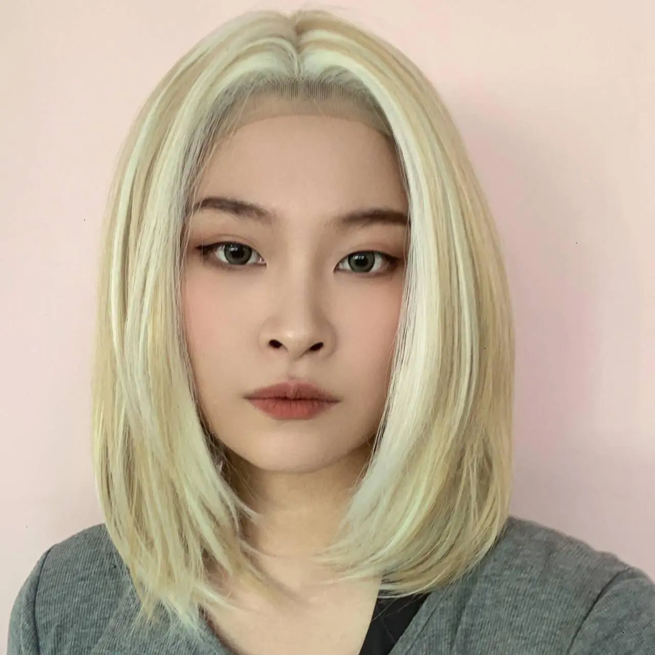 IMstyle Kacelyn Glueless Blonde with highlight bob hair style T-part lace front wigs shoulder length TS98-Y2327