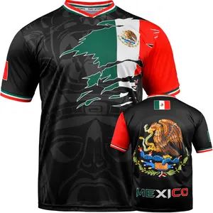 Men's & Women's Fury Mexico Soccer Jersey with Ribbed Collar Latina Jersey mexican jersey camisa de unisex fit