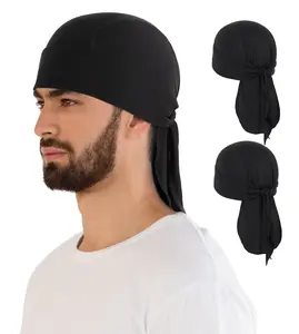 1PC Unisex Solid Color Durag, Breathable Sweat-Wicking Headscarf, Multifunctional Helmet Liner for Cycling, Motorcycle & Outdoor Sports