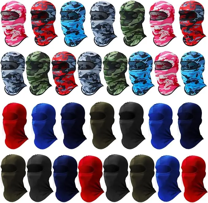 30 Pcs Balaclava Face Masks for Men-Women, Solid Neck Gaiter with Full Coverage, Cooling Sun Protection for Summer Skiing, Fashion Face Covering Accessories, Cooling Sun Protection Face Covering Masks & Accessories
