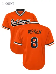 Sporty Men's Letter Embroidered V Neck Baseball Jersey, Jersey Shirt, Streetwear Jerseys, Embroidery Jersey, 80s Loose Striped Print Short Sleeve Button Sports T-shirt, Back To School Outfits, Athletic Training Apparel, Sportswear Top, Jersey Tops