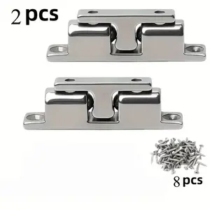 10-Piece Magnetic Door Latch Set, Includes 2 Magnets & 8 Screws, Zinc Alloy Material, Strong Adhesion, Ideal for Bedroom, Bathroom, Closet