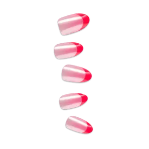 Impress Design No Glue Fake Press On Nails - My Daydreams | French Tips, Pink, Medium, Almond, Manicure