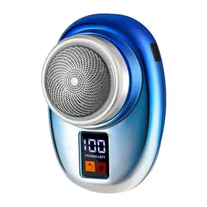 New Fast Charging Digital Display Mini Lightweight Shaver, Waterproof Design, USB Rechargeable Powerful Electric Beard Trimmer for Men, Portable Travel Use