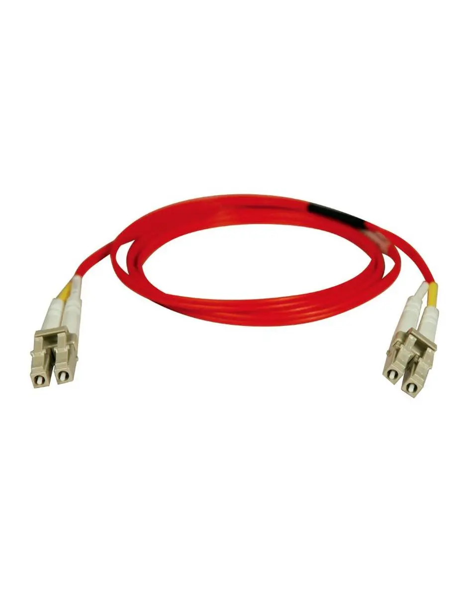 Tripp Lite TRL-N320-15M-RD Fiber Optic Cable - Duplex 62.5/125 Zipcord Fibre, LC Connectors, FDDI & OFNR Rated, PVC Jacket, Red, 50 ft, for Cable Plant Color Coding