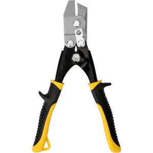 Sheet Metal V Notcher, Manual Hand Notcher Tool for HVAC Ductwork, Roofing & Gutters, Cuts 30° V-Notch in 24-Gauge Steel, with Safety Lock, for DIY & Light Professional Use