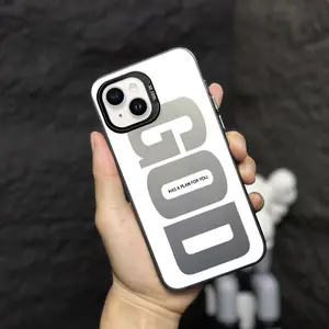Suitable for iPhone 14 case New God's Light IMD laser technology simple, stylish and cute iPhone phone case, suitable for men and women as a gift phone protective, military grade anti drop, Christian phone case-D46