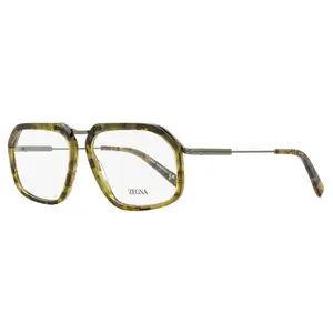 Zegna Tapered Rectangular Eyeglasses EZ5271 056 Green Havana 56mm