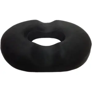 Donut  Cushion,  Pillow, ,  Natal, Bed , , , 18 Inches. Ultra  Comfort  (Black)