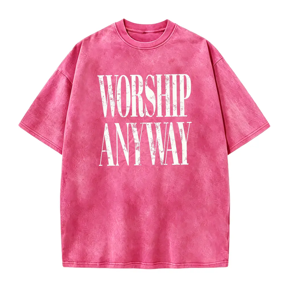 Washed T-shirt-Red