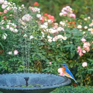 Solar Powered Water Fountain Set with 6 Nozzles for Garden Yard Lawn Decorative Spray Eco Friendly Outdoor Bird Bath Fountain Pump