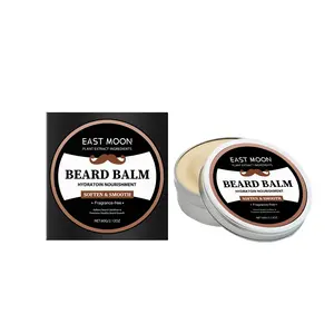 2PCS East Moon Men's Beard Care Cream Wax Moisturizing, Soft And Smooth Clean Beard Shine And Soft Care 2246789