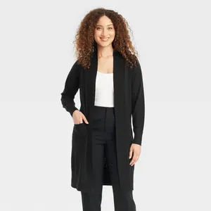 Women's Duster Cardigan - A New Day Black XS