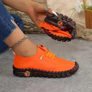 Women'sSolidColorCasualSneakers,SlipOnLightweightSoftSoleWalkingShoes,ComfortLow-topDailyFootwear(plussize)Gift(Sheet)