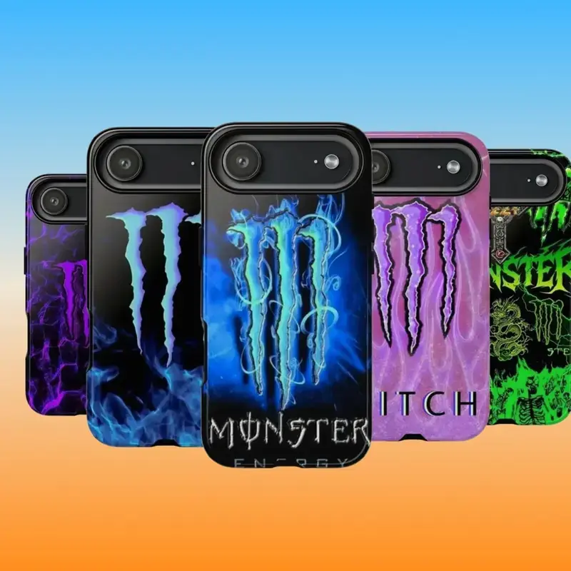 Monster Energy Drink Phone case, Drink Soda Cover Compatible with iPhone X, 11, 12, 13, 14, 15, 16, 17 Plus Pro Promax & SS Galaxy S21-26 Series