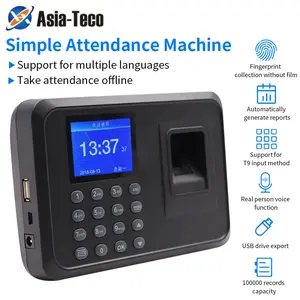 A5 Biometric Fingerprint Employee Time Attendance Smart Time Clock Recorder Device USB Data Manage