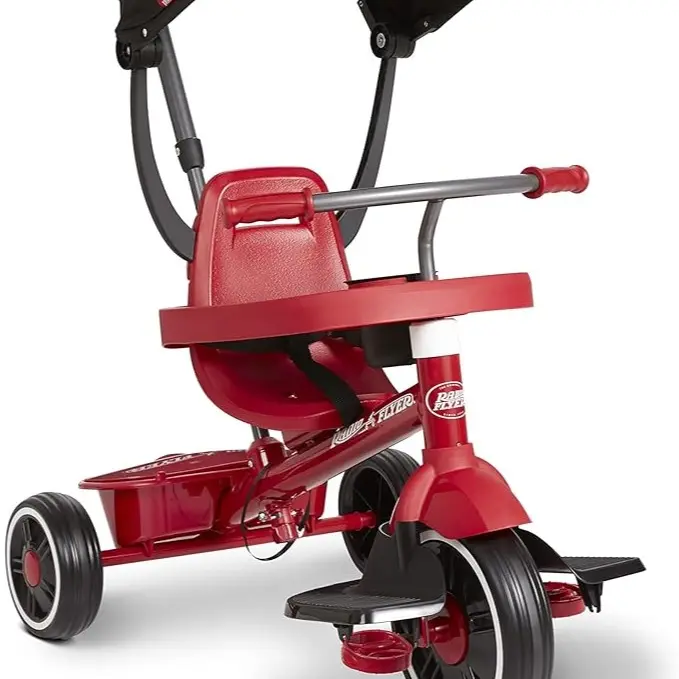 Pedal & Push 4-in-1 Stroll ' N Trike, Red Tricycle, for Toddlers Ages 1-5 (Amazon Exclusive), Toddler Bike Large