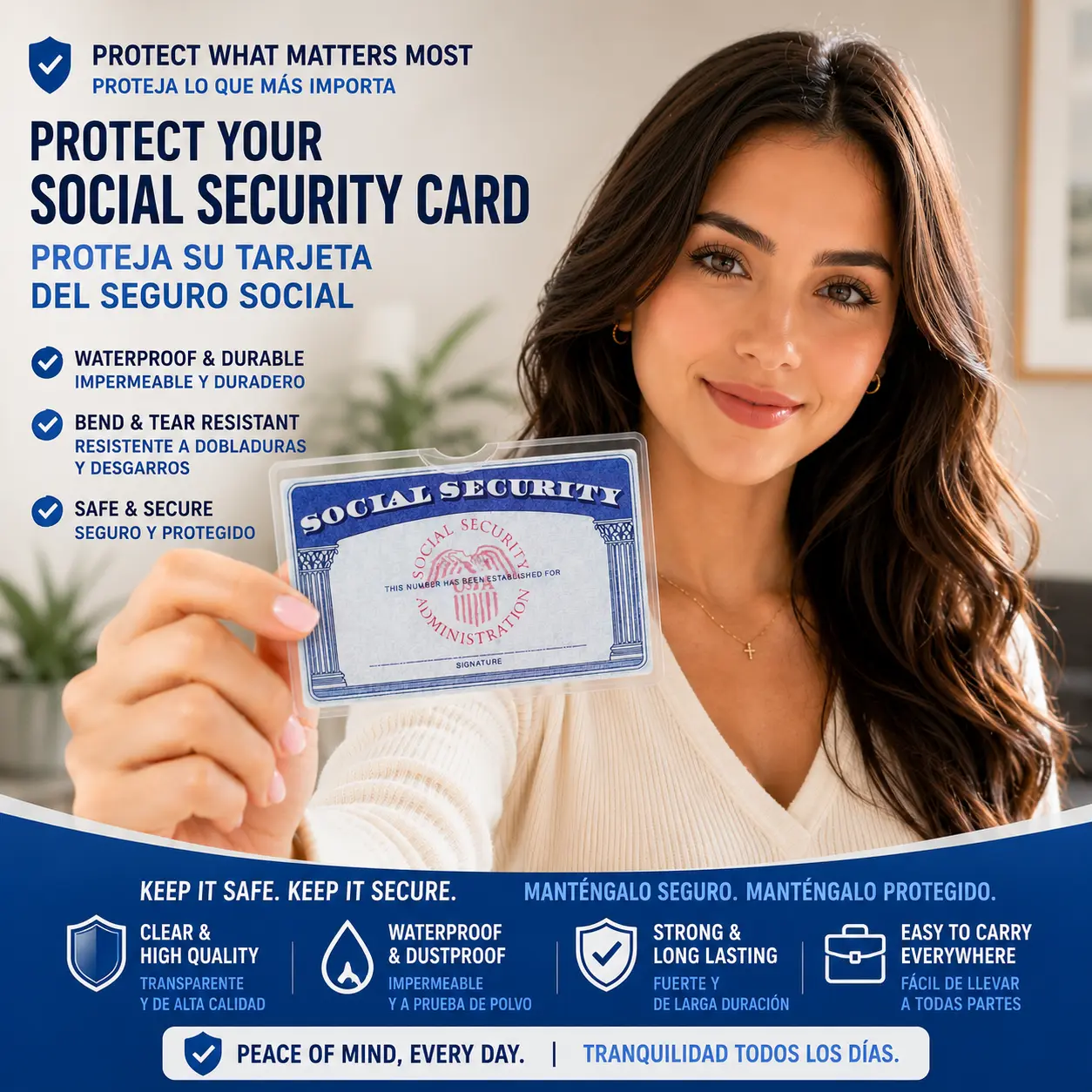 Social Security Card Holder,Soft Clear ID Card Holder,Transparent Card Organizer,10PCS,Durable PVC Waterproof Card Protector,   Plastic Sleeves, SSN,Medical Insurance Card,Credit Cards,Soft Scratch Resistant Design for Wallet Storage