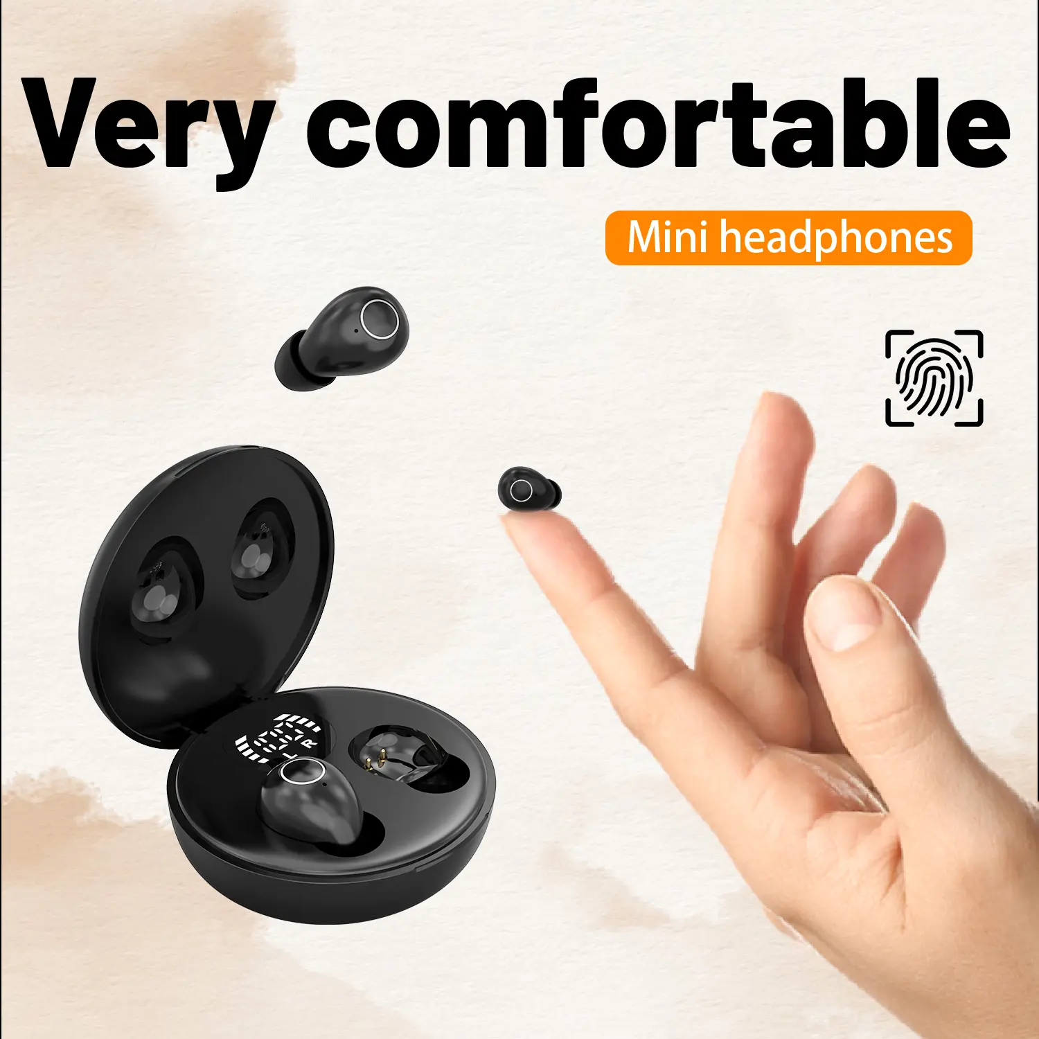 INSONIXN SK31 Noise Cancelling Wireless Bluetooth Earbuds with Charging Case LED Display IPX5 Waterproof Portable Headphones for Enhanced Audio Experience