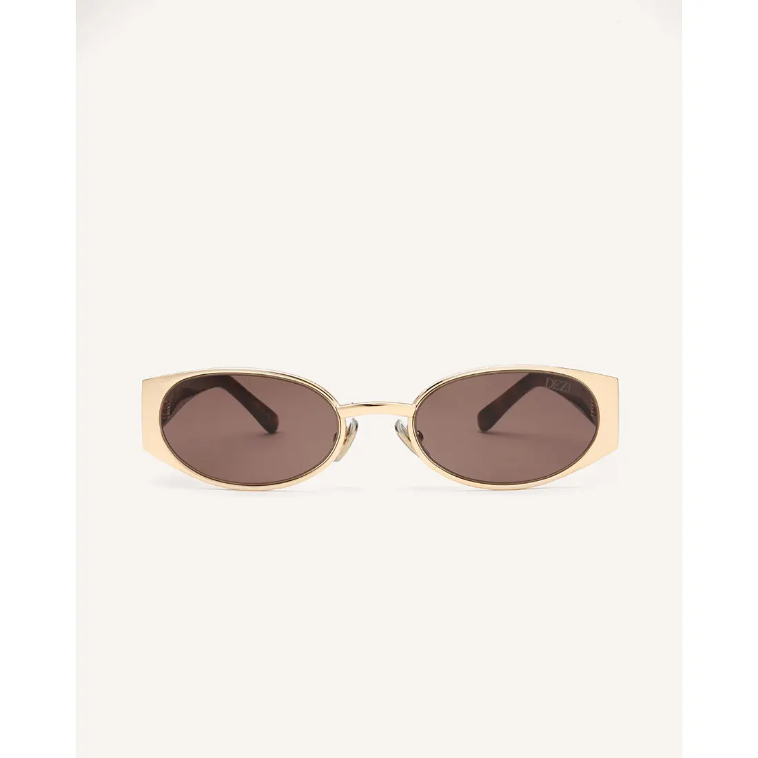 DEZI Naomi Oval Tortoiseshell Sunglasses for Women, Metal Sunglasses Frames with Acetate Temples and CR39 Lenses, 100% UV Protection, Cr39 Glass