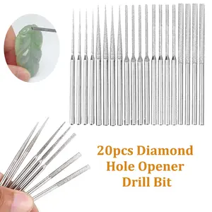 20 Pcs Diamond Mounted Bead Reamer,5 Different Shapes Diamond Drill Bit,1/8 Inch Shank Diamond Grinding Tool for Dremel Rotary Tool,Christmas Gifts,Tools & Hardware,Summervibes