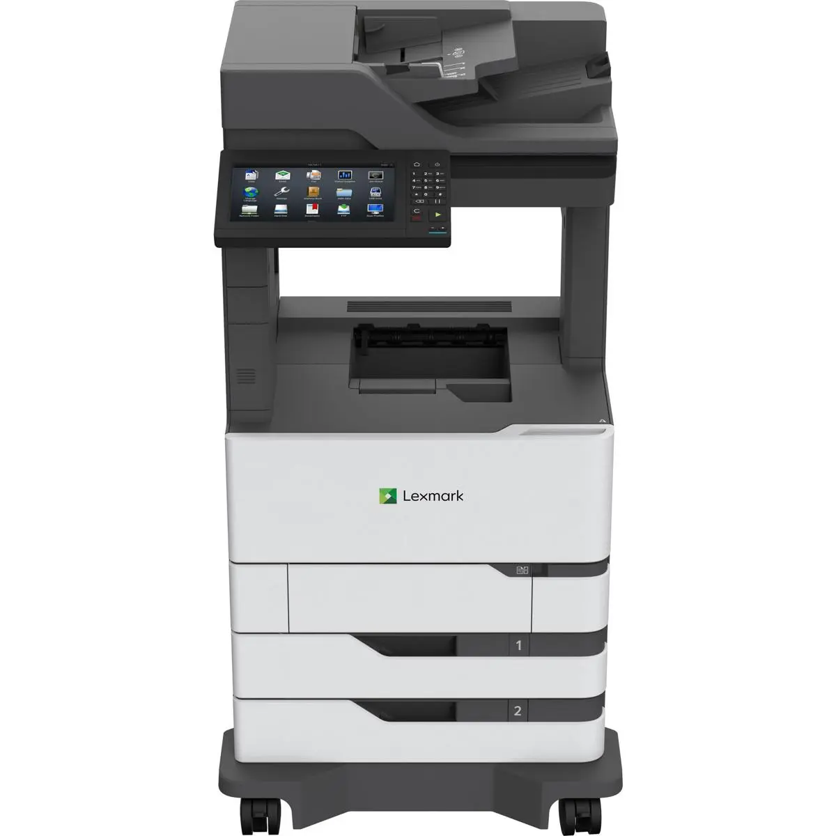 Lexmark MX822ade Monochrome Laser Multifunction Printer - Touchscreen UI, 55 ppm, 1200-Page Standard Capacity, Print, Scan, Copy, Fax (Computers & Office Equipment, Office Equipment, Printers & Scanners)