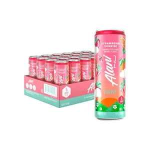 Alani Nu STRAWBERRY SUNRISE Sugar Free Low Calorie Energy Drinks 200mg Caffeine Biotin B Vitamins Zero Sugar 10 Calories 12 Fl Oz Cans  12 Packs