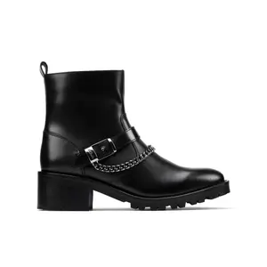 Clarks Roseleigh High 26155708 Womens Black Zipper Leather Casual Boots