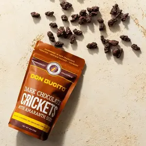 [Buy with caution!] Don Bugito Dark Chocolate Crickets with Amaranth Seeds, No Dairy, No Eggs, Gluten Free, No GMO's