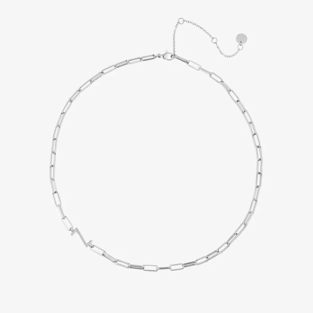 Initial Paperclip Chain Choker Initial Paperclip Chain Choker