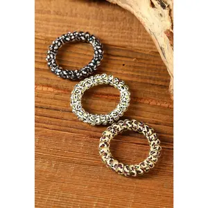 3PCS Leopard Printed Telephone Wire Hair Loop