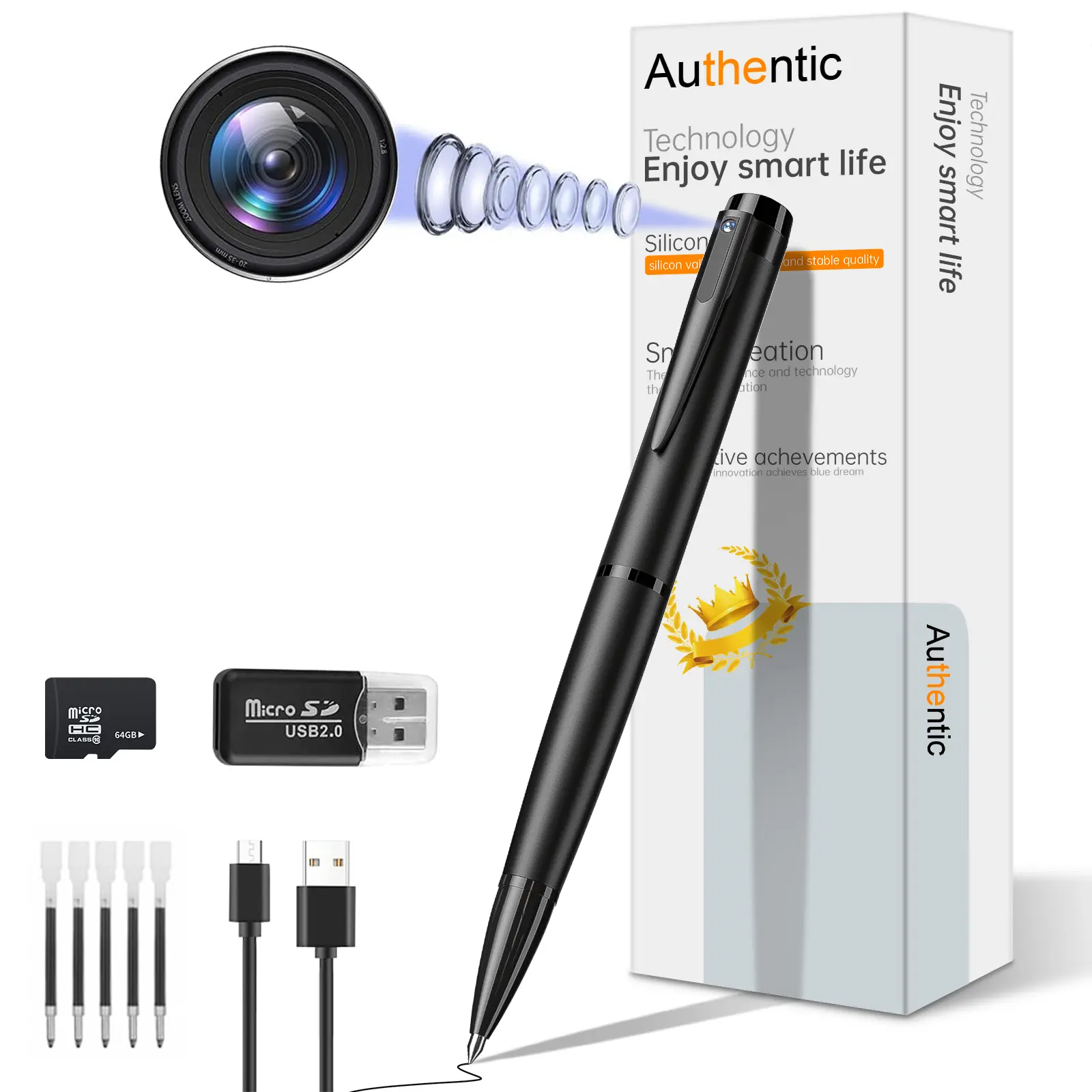 SummerVibes Security Camera 64GB BodyCam Home Outdoor Small 1080P Motion Detection Cam Meeting Recording Card Mini camera security cameras for home[NO WIFI]