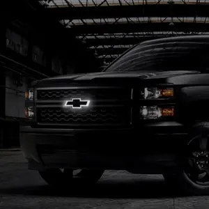 Led Lighted Chevy Silverado Grille Emblem Black 2014-15, 1500/2016-19 2500/3500