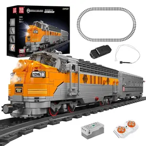 Mould King 12018 Train Building Blocks Sets, Remote/App Control EMD F7 Internal Combustion Locomotive Kits, Scale Model with Tracks for Adults Kids Children Boys Girls (1541 PCS)