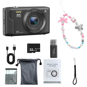 5k Digital Camera 72mp Ccd Sensor, WiFi Auto Focus Hybrid Cam, Buit-In Flash, SD Card Supported, Automatic Exposure, Specialty Skill Level, Digital Zoom Camera