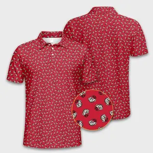 Vintage Bulldog Performance Polo Shirt – Retro Bulldog Graphic Golf Polo, Lightweight Breathable for Men