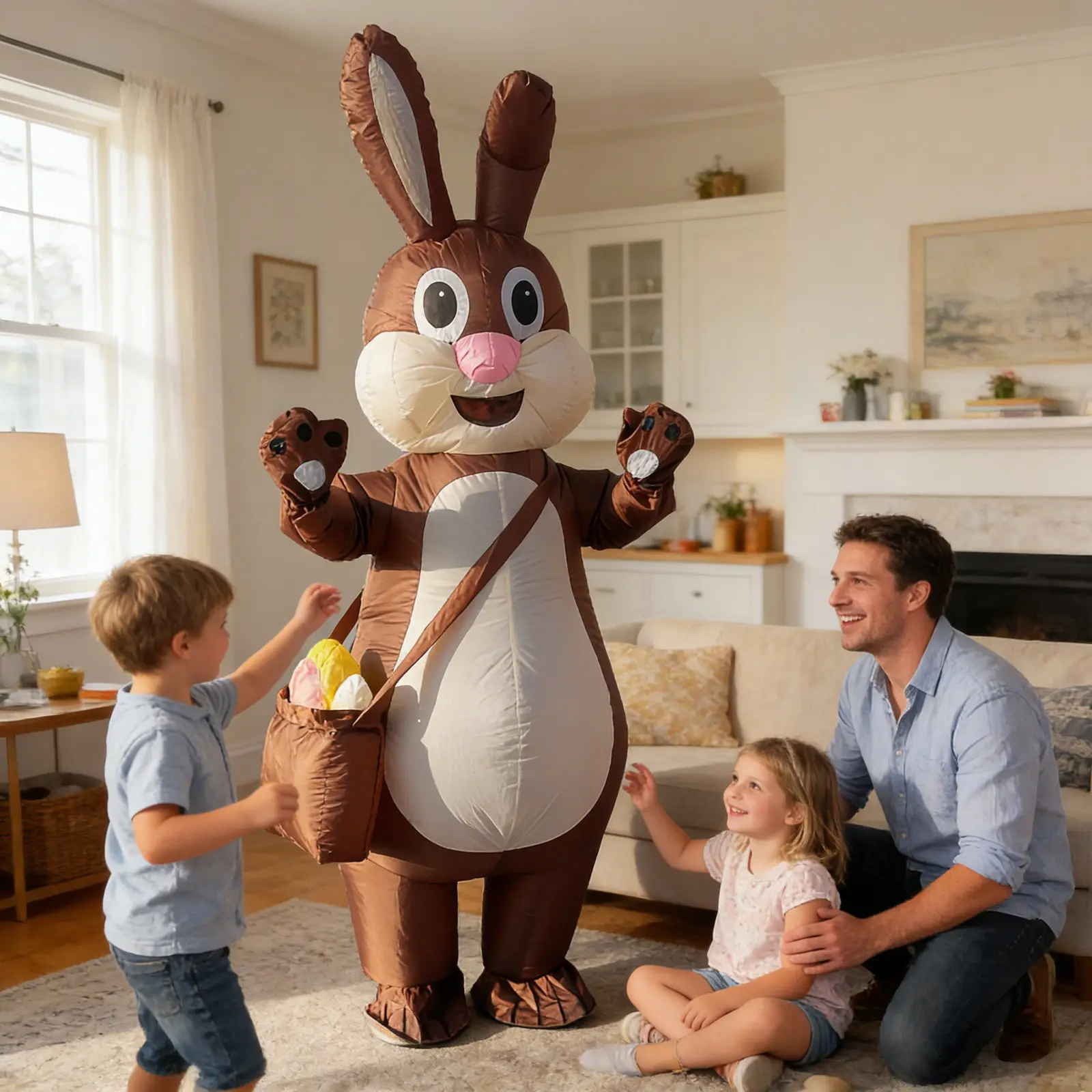 Adult Inflatable Puppet Costume, Daily Festive Party Cosplay Rabbit, Perfect for Halloween & Festivals, Comfortable Fit Design