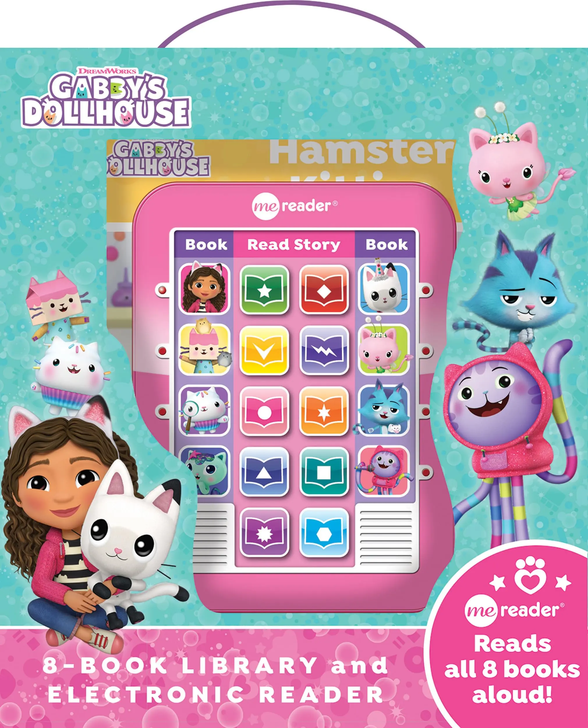 DreamWorks Gabby's Dollhouse: Me Reader 8-Book Library and Electronic Reader Sound Book Set [With Battery] -- Pi Kids - Other