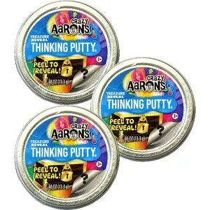 Putty Mini Tins Treasure Reveal, Peel to Reveal Gift Set Bundle - 3 Pack (13.3g Each)