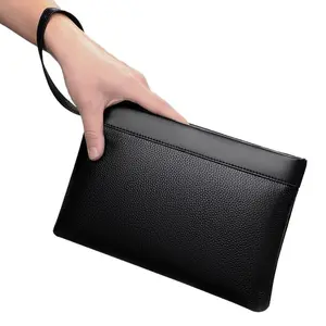 Handbag for Men Clutch Bag Hand Purse Large Wallet with Wristlet,Soft Leather Men's Wallet Leather Man Clutch Bag Pocket Purse Envelope Long Wallets