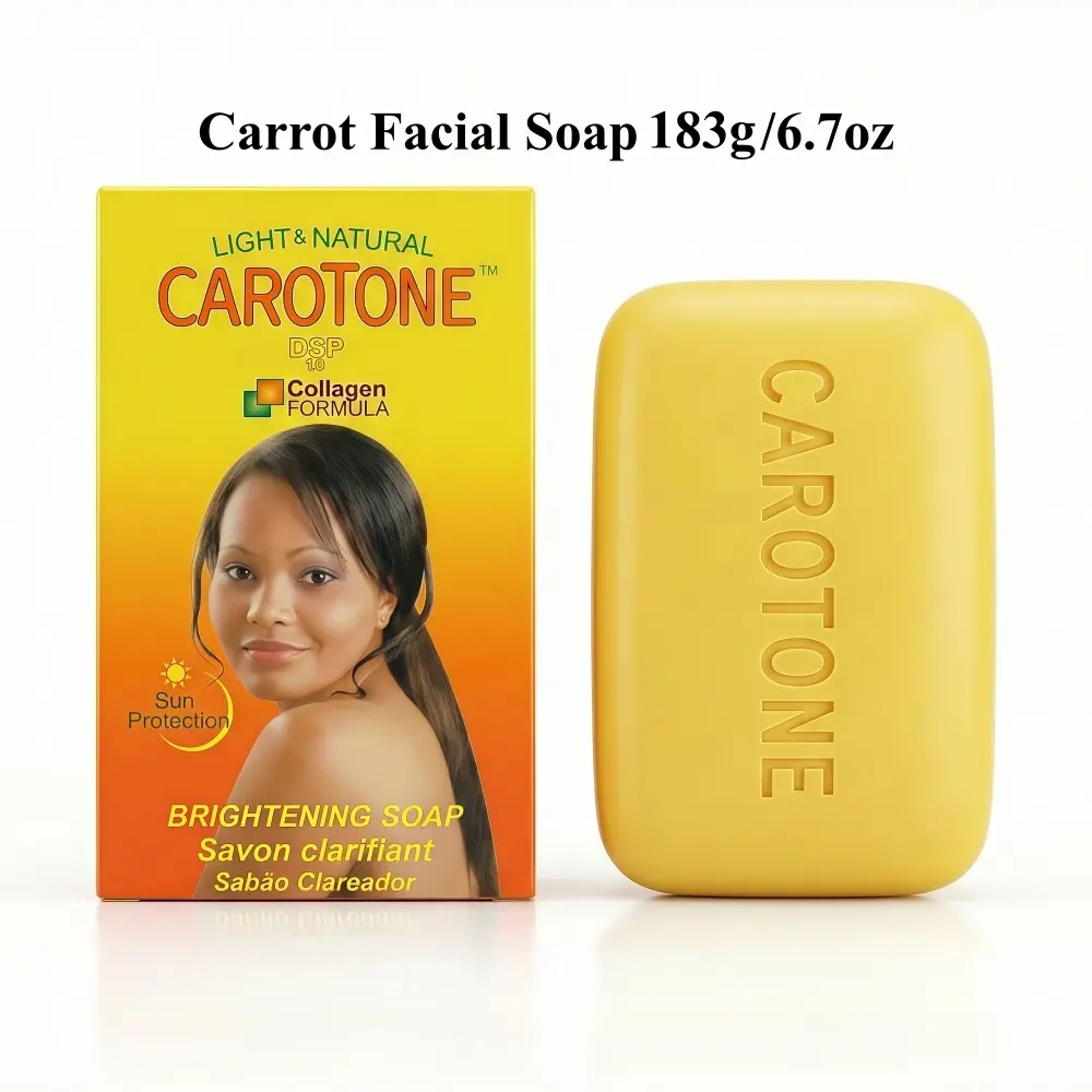 Carrot Facial Soap 183g/6.7oz – Carrot Extract, Collagen , Daily Skincare Gift for Her