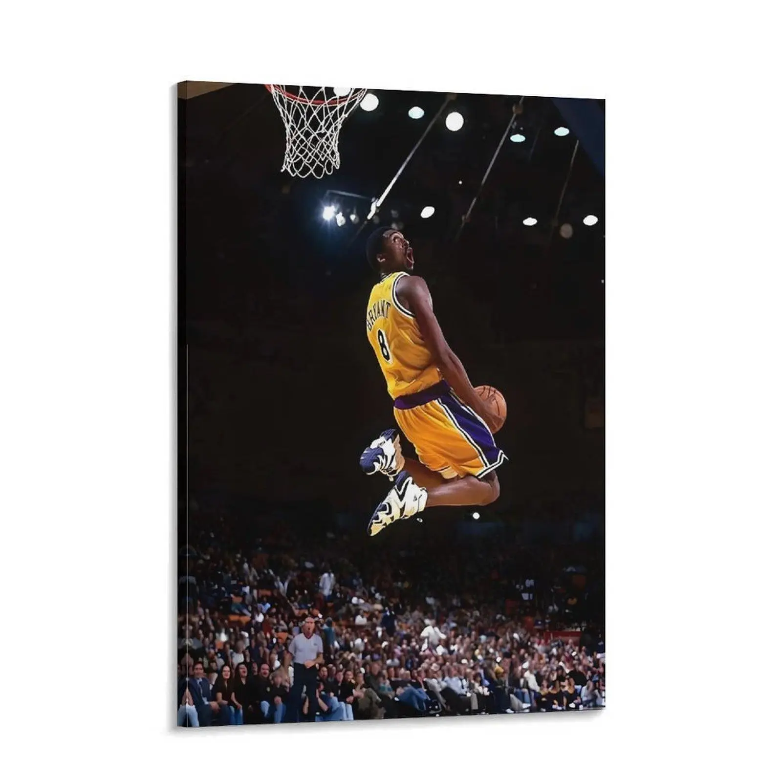 Kobe Poster Bryant, Basketball Slam Dunk Sports Basketball Fan Souvenir Gift Poster Decorative Painting Canvas Wall Art Living Room Posters Bedroom Painting