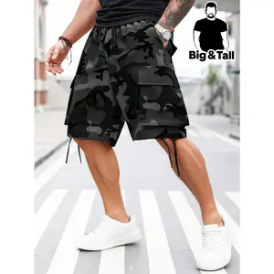 Men's Camouflage Cargo Shorts | Y2K Streetwear Tactical Casual Bottoms